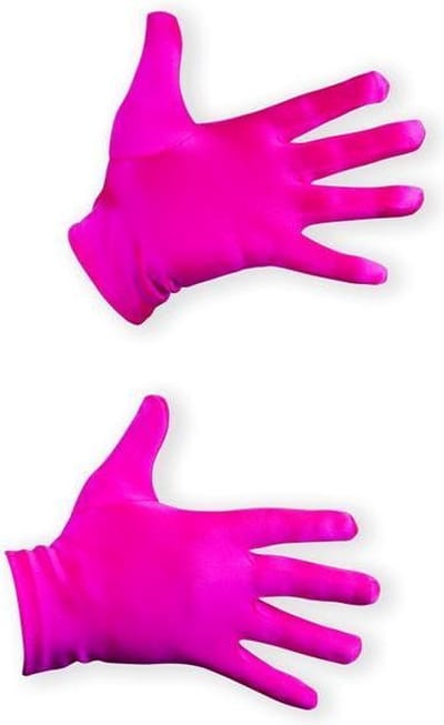 Apollo - Satijnen handschoen - Gala handschoenen - 20 cm - Fuchsia paars - One size - Lange handschoenen verkleed - accessoires - Carnaval