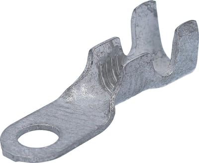 Pak met 10 klauwkabelschoenen ringvorm KKS6-M4-12 klauwen 4-6mm² M4 vertind messing