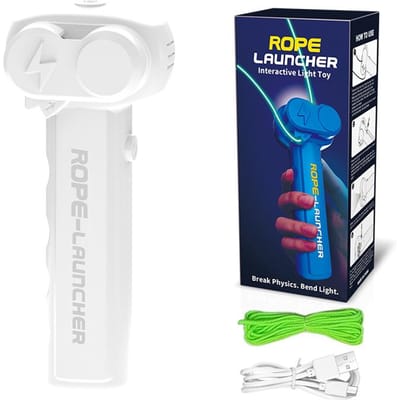 Hoge Kwaliteit Gloed In Hoge Kwaliteit Het Hoge Kwaliteit Donker Hoge Kwaliteit Touw Hoge Kwaliteit Lanceerder Hoge Kwaliteit Voor Ouder-Kind Interactie (White,OneSize) wit