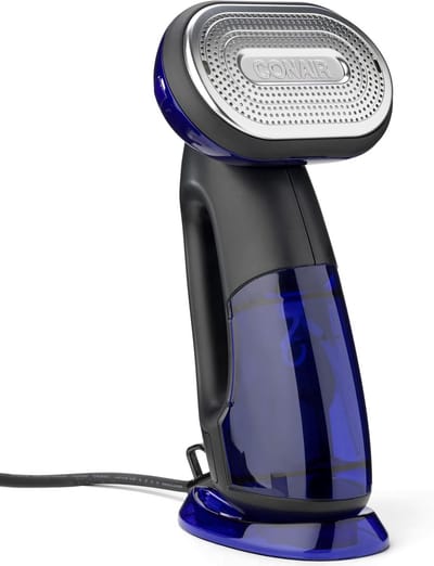 Kledingstomer en Strijkijzer - Handstomer Kleding - Kreukels Verwijderen - 2-in-1 Functionaliteit - 250ml Tank - Zwart Blauw
