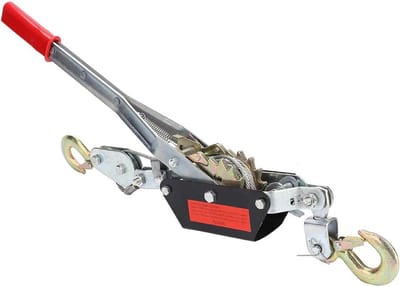 Handmatige Kabeltrekker met Dubbele Haak - Zware Touwspanner voor Bouw, Wegen en Bruggen, 2 Ton Capaciteit