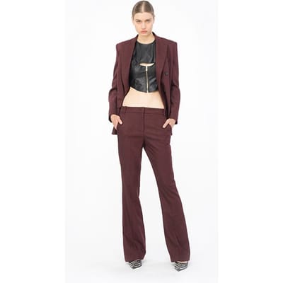 PINKO Pokemon Trousers Burgundy/black Maat: 46 | Wijde Broeken Outlet | Dames | Bordeaux