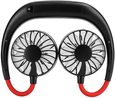 Store_8 - Sport Mini Fan - Draagbare ventilator - Ideaal voor onderweg - Zwart-rood - Reisvriendelijk - Perfect voor warme dagen