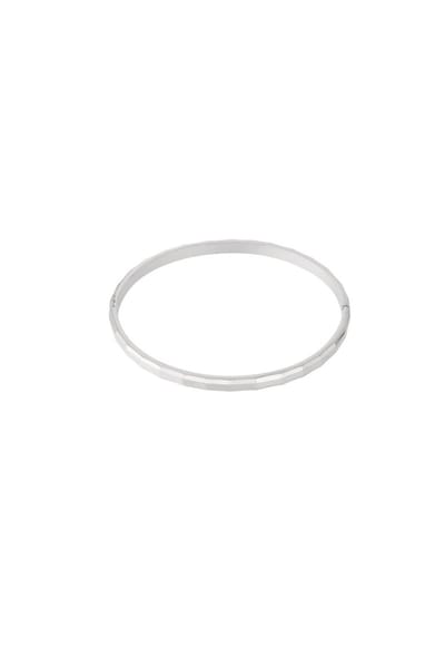 Bijoutheek Armband (Sieraad) Bangle Facet Zilver