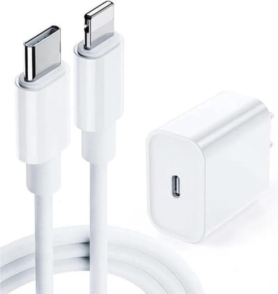 DrPhone - Lunar Pro series - 20W Oplader - 1 Meter USB-C naar Lightning Kabel 5V Lader - Geschikt voor iPhone 14/13/11/12 / PRO (MAX) iPad Pro / Air / Mini