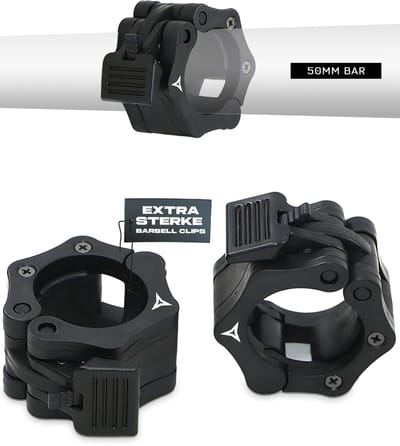 Breaking Limits Barbell Clips - Nylon Haltersluiting - Voor 50mm Olympische Halterstang - Quick-Lock Sluiting & Antislip Grip - Zwart