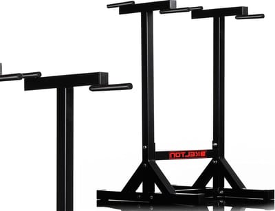 Dip Station - Fitness Station - Kracht Training - Verstelbare Handgrepen - 80x110x60cm - Zwart