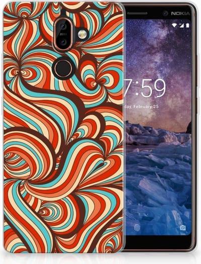 TPU Hoesje voor Nokia 7 Plus Hoesje maken Retro