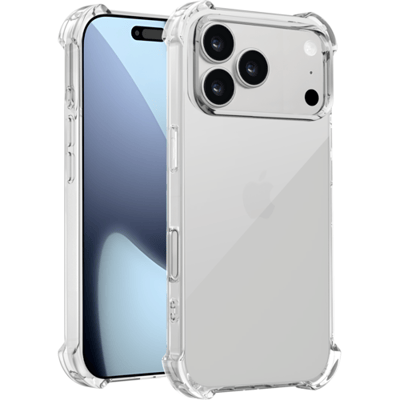 ShieldCase TPU shock case geschikt voor iPhone 17 Pro Max (transparant) – stevige clear hoesje met schokabsorberende bescherming, dun design en perfecte pasvorm