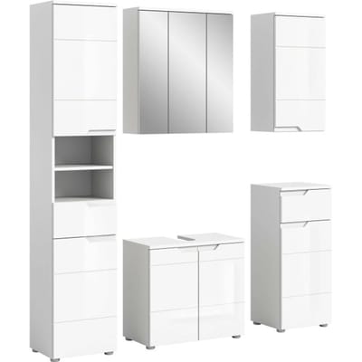 Solero badkamercombinatie wit hoogglans MDF TZ - 34x169x193cm