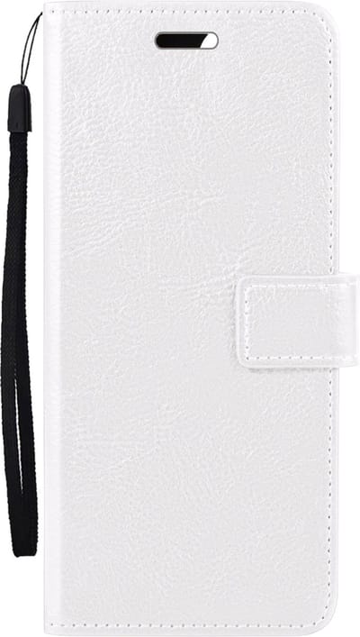 Hoes - Met Pasjeshouder - Geschikt voor Xiaomi 12 - Luxe Bookcase Portemonee - Flip Case - Kunstleer Book Case - Flipcase - Book Cover - Walletcase - PortemonneeHoes - Wit