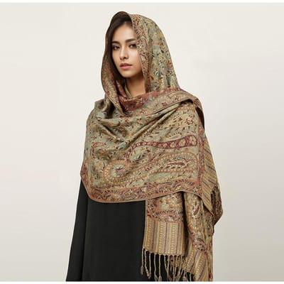 Bohemia Pashmina Hijab Sjaal Lange Moslim Kasjmier Sjaal Vrouwen Foulard Zachte Turban Hoofddoeken Voor Vrouwen Hoofdband Luxe beige