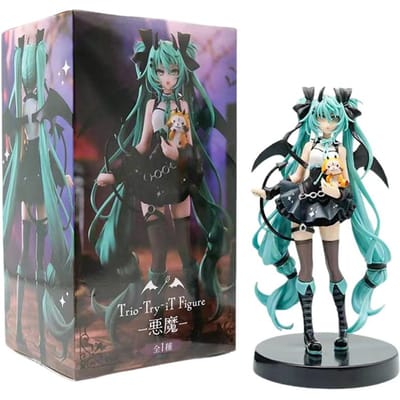 19CM Anime Hatsune Miku Petit démon raton laveur Kawaii Modèle d'action Poupée PVC Modèle Jouets Ornement de bureau Cadeaux de vacances