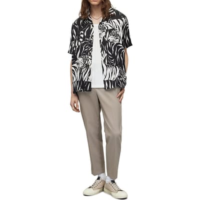AllSaints Wildcat Ss Shirt Cala White Size: M | Casual Shirts Outlet | Heren | Zwart