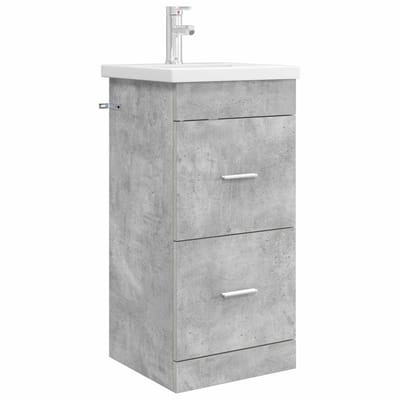 vidaXL - Badkamer - Vanity - met - Wastafel - Betongrijs - 42 - x - 40 - x - 84,5 - cm