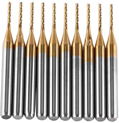 Allecto - CNC Frees Cutter Set - 10-delige set met 3.17mm Tungsten Carbide - Voor Precisie Graveren - Hoogwaardige materialen - Geschikt voor profe...
