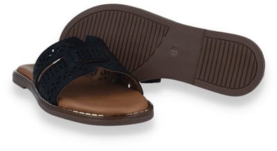Tango Dames Slipper Audrey 37-c Black Perforation | Zwart | Maat: 38