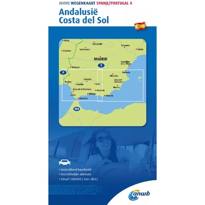 Anwb Wegenkaart Spanje/Portugal 4. Andalusië/Costa Del Sol - Anwb Wegenkaart