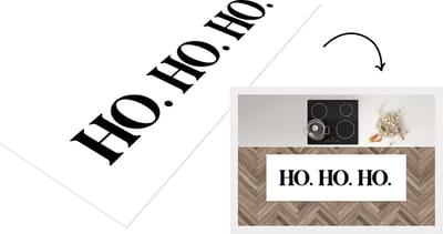 Keukenloper - Loper keuken - Ho ho ho - Kerst - Kerstman - Quotes - Spreuken - 150x50 cm - Keukenloper vinyl