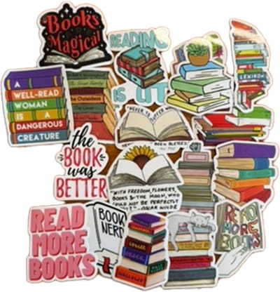 Stickers voor boekliefhebbers - Boeken stickers - Booklovers - 50 Stuks - Book Stickers - Books Teksten - LaptopStickers - Hippe stickers - CHPN