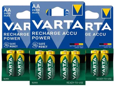 Varta Oplaadbare Batterijen AA 2600 mAh Blister - 3 x 4 stuks - Voordeelverpakking
