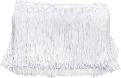 Fringe Band van 10 cm x 2 m voor Decoratie, DIY Projecten, Kleding en Costumes met Witte Zijden Kwastjes en Ribbons