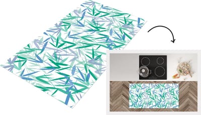Keukenloper - Loper keuken - Patroon - Bladeren - Planten - 120x60 cm - Keukenloper vinyl