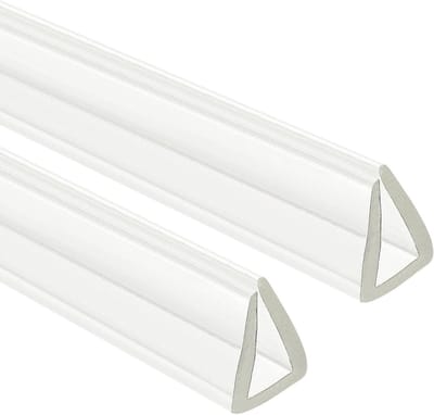 Allecta - Rubberen U-beschermprofielen voor randen, 2 stuks, 4,9 ft lengte, geschikt voor 6-7 mm dikte - Transparant.