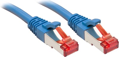 Lindy RJ-45/RJ-45 Cat6 0.3m netwerkkabel 0,3 m S/FTP (S-STP) Blauw