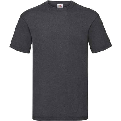 Fruit of the Loom Heren Valueweight T-Shirt (Donkere Heide Grijs)