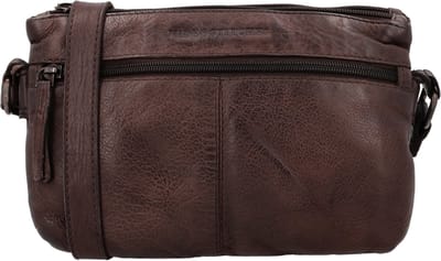 Hide & Stitches Paint Rock Crossbodytas - Leren Tas - Schoudertas - Heren Tas - Twee Hoofdvakken - Verstelbare Schouderband - Leren Dames Tas - Donkerbruin