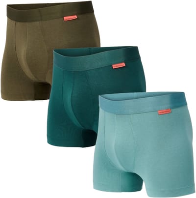 Undiemeister Boxershorts Heren - 3-Pack - Naadloos Ondergoed - Onderbroeken - Tencel - Groentinten - Maat XS