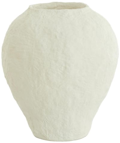 Light & Living Vaas Pantoja - Mat Crème - Ø45cm - Kunststof - Modern - Bloemenvaas - Woondecoratie - Decoratieve vaas voor woonkamer of slaapkamer