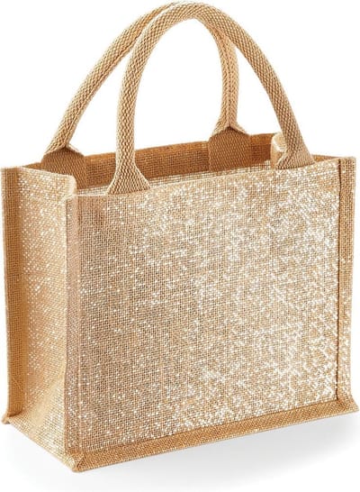 Shimmer jute mini gift bag