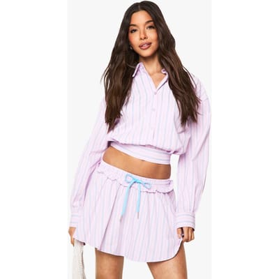 boohoo Dames Ruffle naad skater mini-rok | Pink | Maat: 8