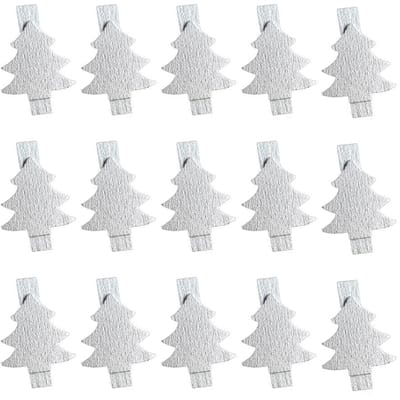 Dailygoods- Houten Wasknijpers 100 Stuks - Decoratieve Klemmen - Knijpers voor Fotomuren - Houten Knutselklemmen - Geschikt voor Feesten - Afmeting 3,5 cm
