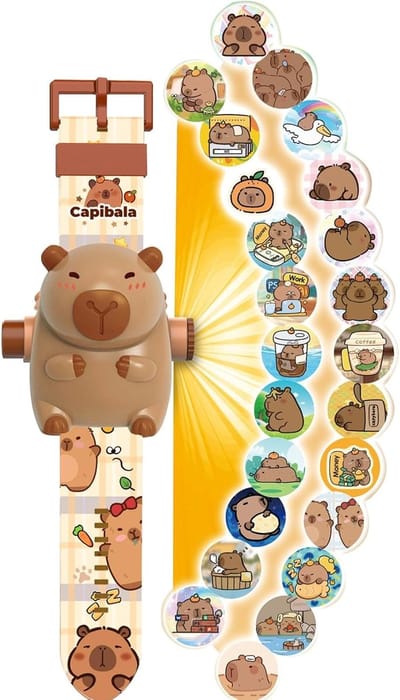 Projectieklok Kinderen - Dierenklok Leerzaam - Tijd Leren - 24 Projectiepatronen - 25 cm - Multicolor