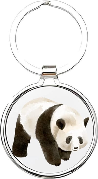Akyol - Panda Sleutelhanger - panda - dierenliefhebbers - pandabeer - Chinese panda - Bamboebeer - zwart witte beer - beer - teddybeer - dierentuindier - dier - dieren sleutelhanger - Reuzenpanda - 4 x 7,5 CM