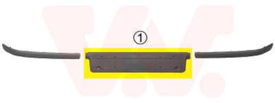 Van Wezel - NUMMERPLAAT VOOR BMW 3 E46 1997-2001 51118195288