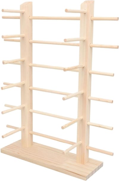 Brillenhouder Hout - Opbergrek - Brillen Presenteren - Voor Twaalf Brillen - 41x34 cm - Beige