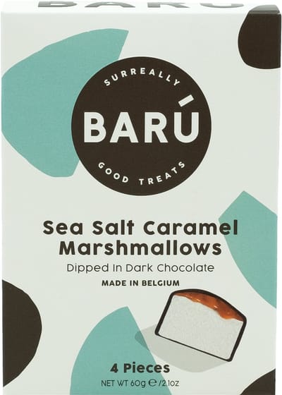 Baru marshmallows - sea salt caramel met pure chocolade - 60 gram