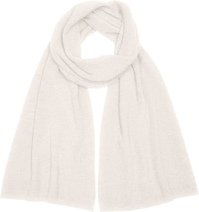 FALKE Selection Structured sneldrogend warm wol wintersjaal unisex wit - maat ONESIZE