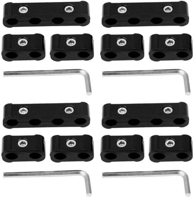 12 Stuks Aluminium Bougiekabel Scheidingsstukken voor 8mm 9mm 10mm - Zwart, Motoronderdelen en Accessoires