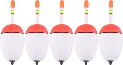 Set van 5 Zware Visdobbers (50 Gram) voor Vissen op Lange Afstand en Sterke Stroming