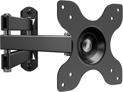 Articulerende TV wandmontage - Full Motion arm voor 13-30 inch schermen - Draaibaar, kantelbaar, verstelbaar - Tot 15 kg - VESA 75x75 en 100x100 mm - Zwart