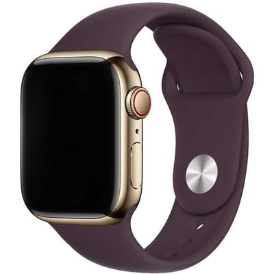 2+1 | Apple Watch Bandje Vyon - Siliconen - Donkere Kers