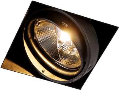 QAZQA Inbouwspot zwart GU10 AR111 Trimless - Oneon