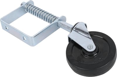 Allecta - 4 inch poortwiel met vering en rubberen gaten, heavy duty zwenkwiel, draagvermogen 120 kg.