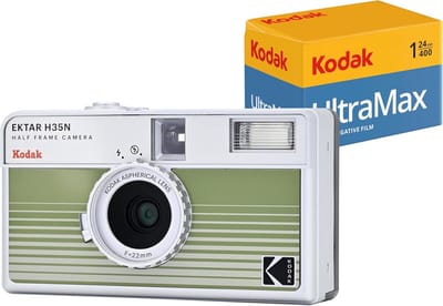 Kodak Ektar H35N Analoge Camera Green + Ultramax 24 film