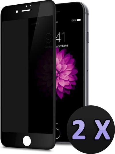 HB Glas Geschikt voor Apple iPhone SE (2020) Screenprotector Glas Gehard Tempered Glass Zwart - Volledige Scherm 2 X